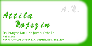 attila mojszin business card